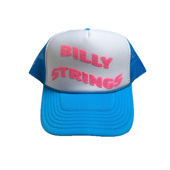 Billy Strings Blue White Trucker Hat | Hot Pink Raised Logo | Otto SF-133 | NWOT main image 5